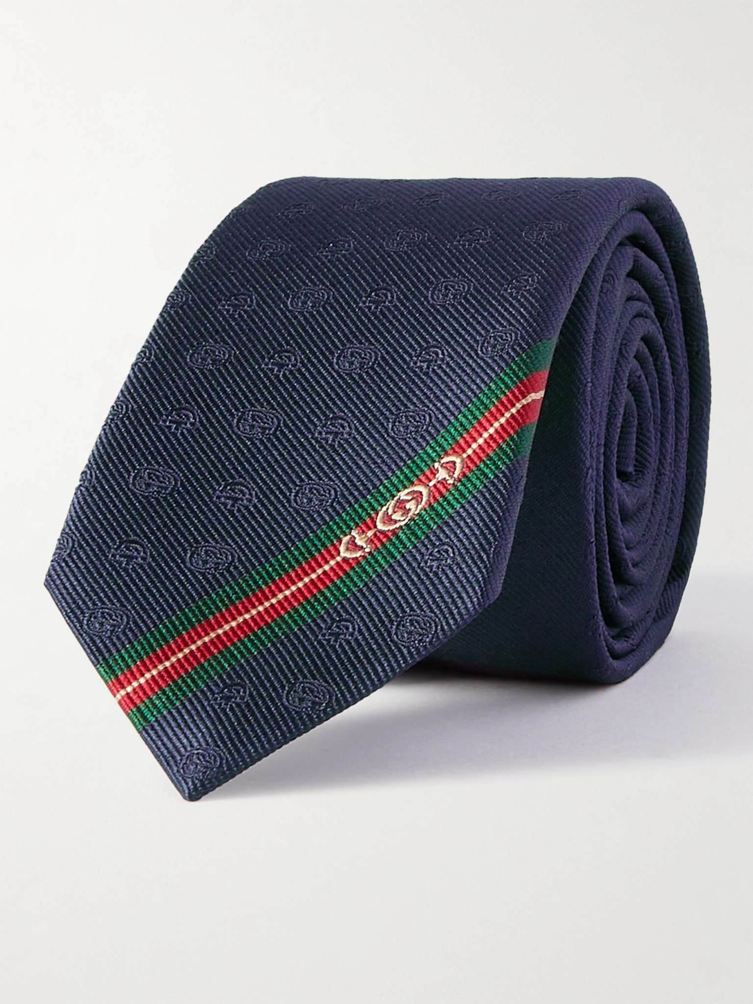 7cm Logo-Jacquard Silk Tie - 1