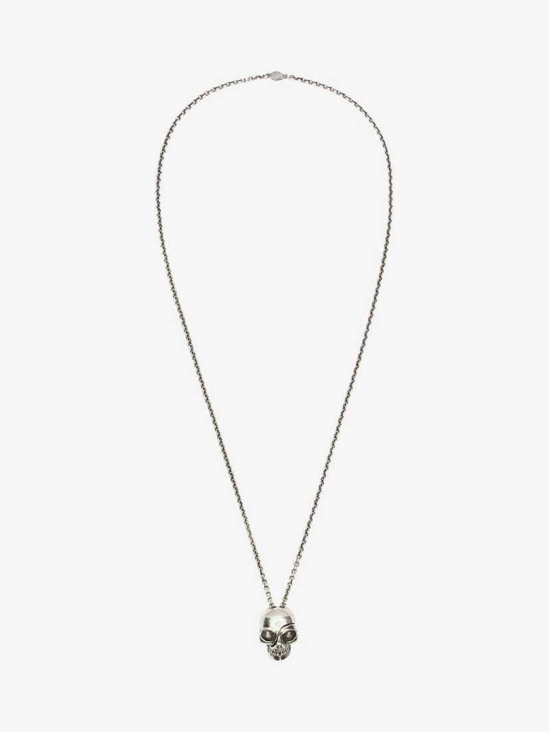 Divided Skull Pendant in Antique Silver 1