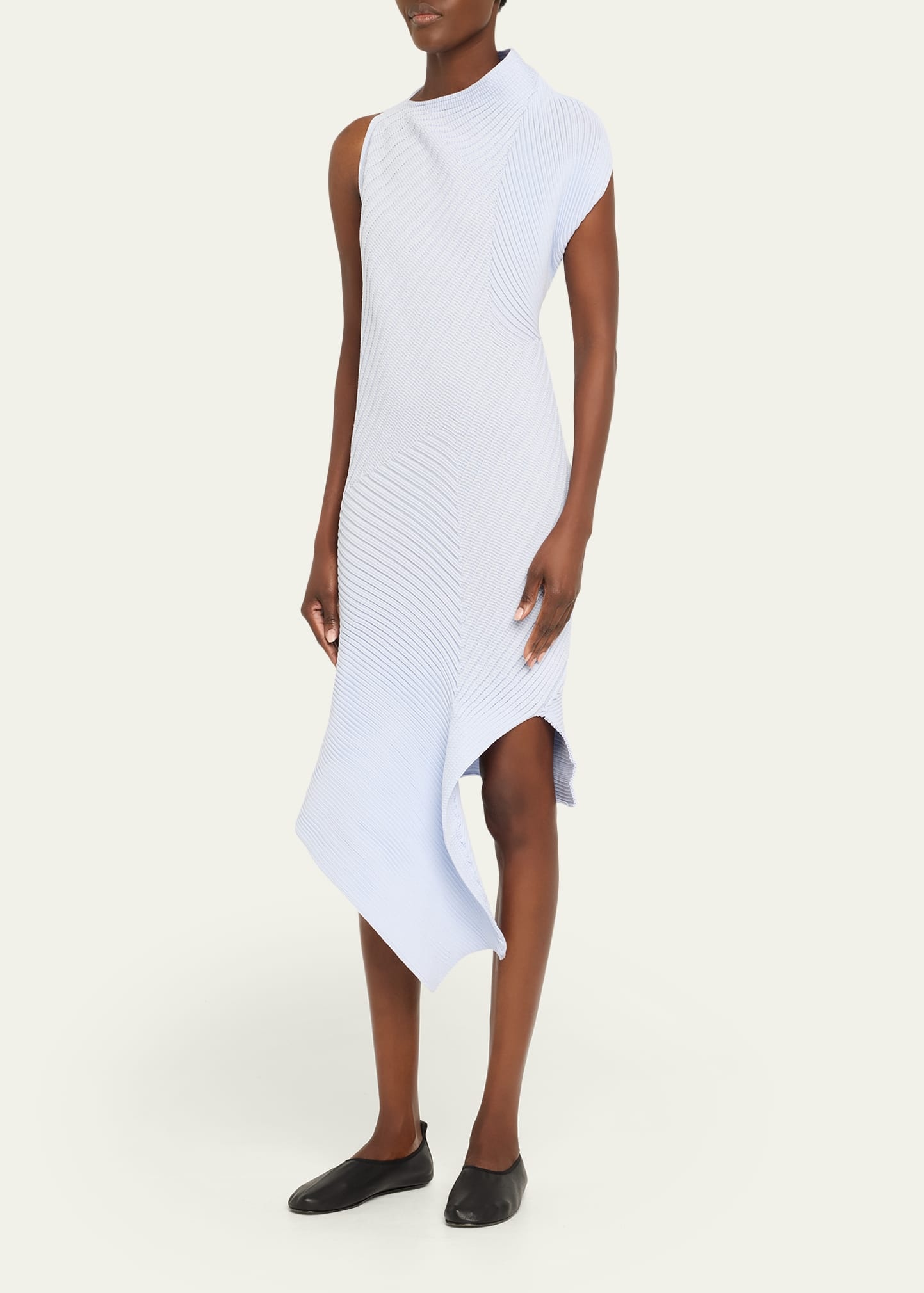 Subdued Asymmetric Dress - 4