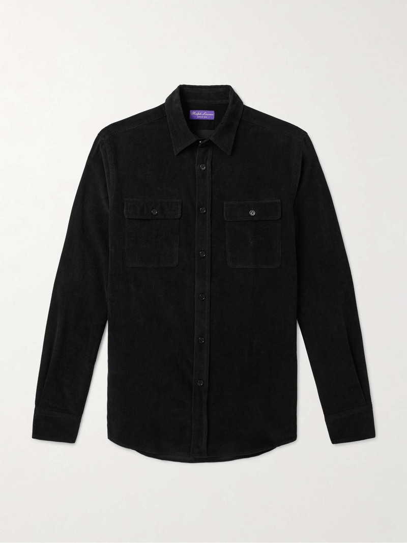 Cotton and Cashmere-Blend Corduroy Shirt 1