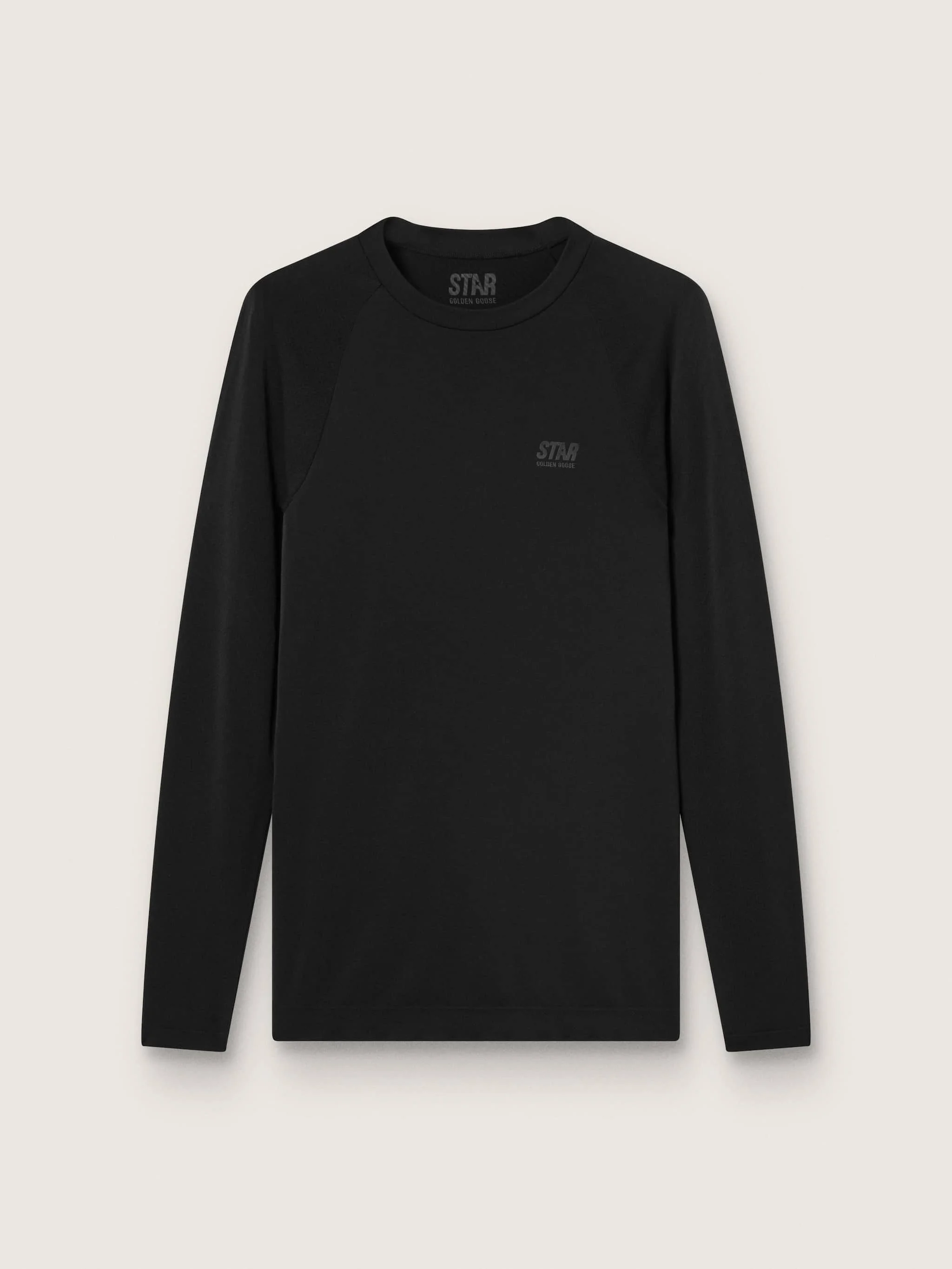 Men's black long-sleeve sports top - 1