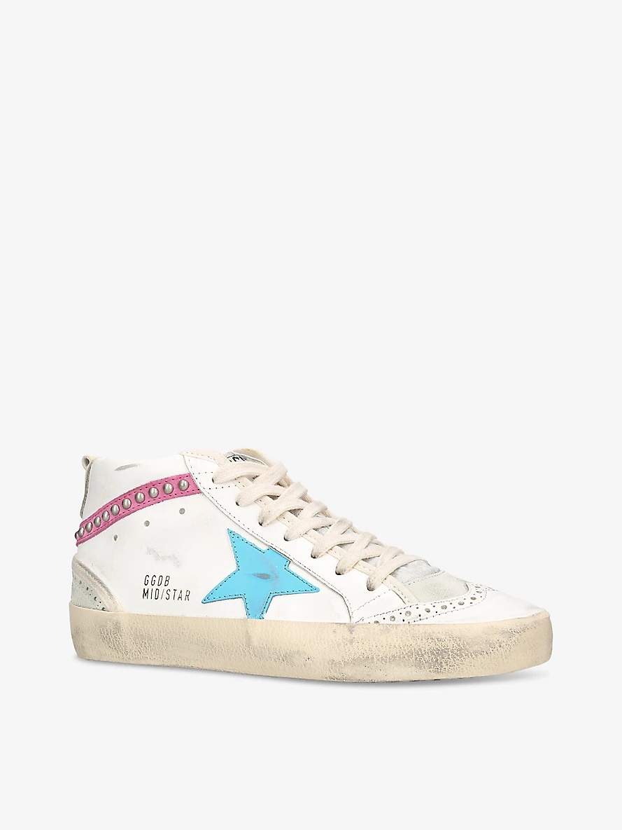 Mid Star 82494 logo-print leather mid-top trainers - 3