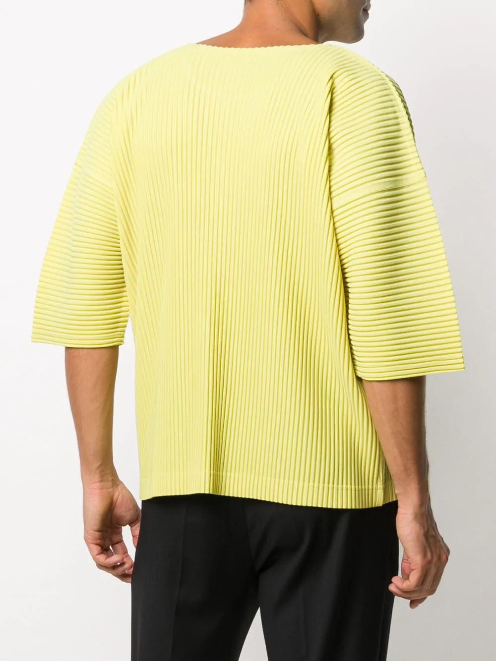 ribbed half-sleeve top - 4