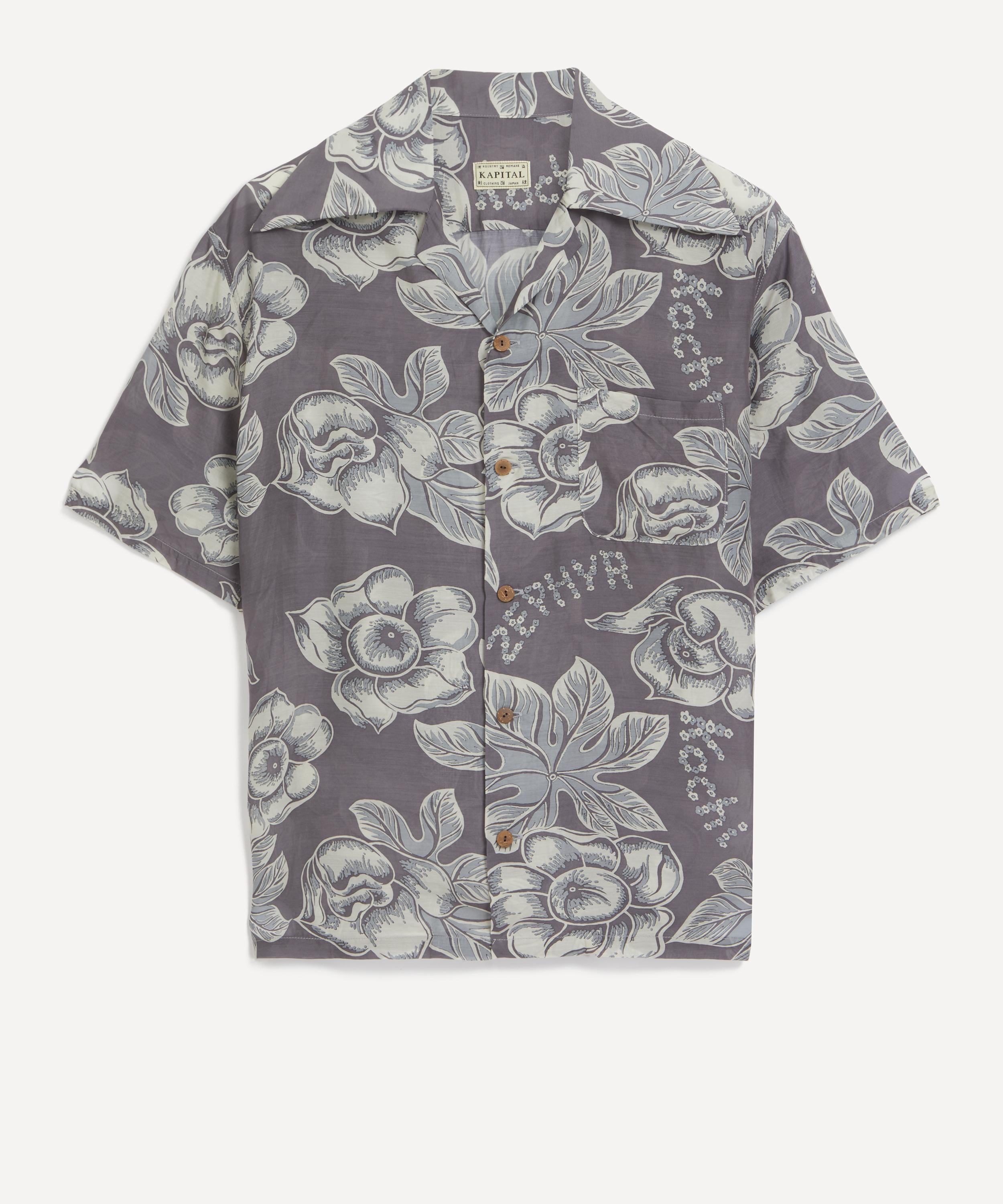 KOCHI&ZEPHYR ANEMONE RANGLE Collar Silk Rayon Aloha Shirt - 1