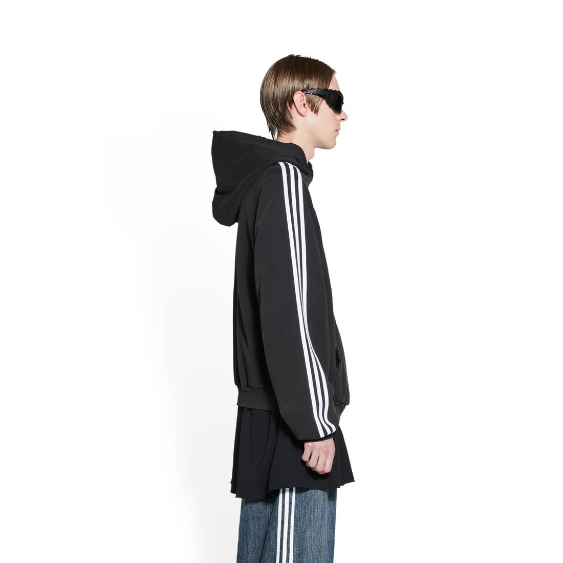 Men's Balenciaga / Adidas Hoodie Small Fit in Black - 3