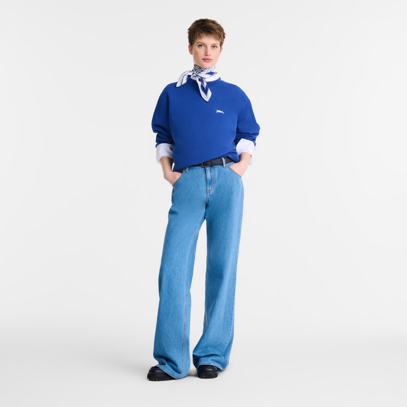 Longchamp Trousers Sky Blue - Denim outlook