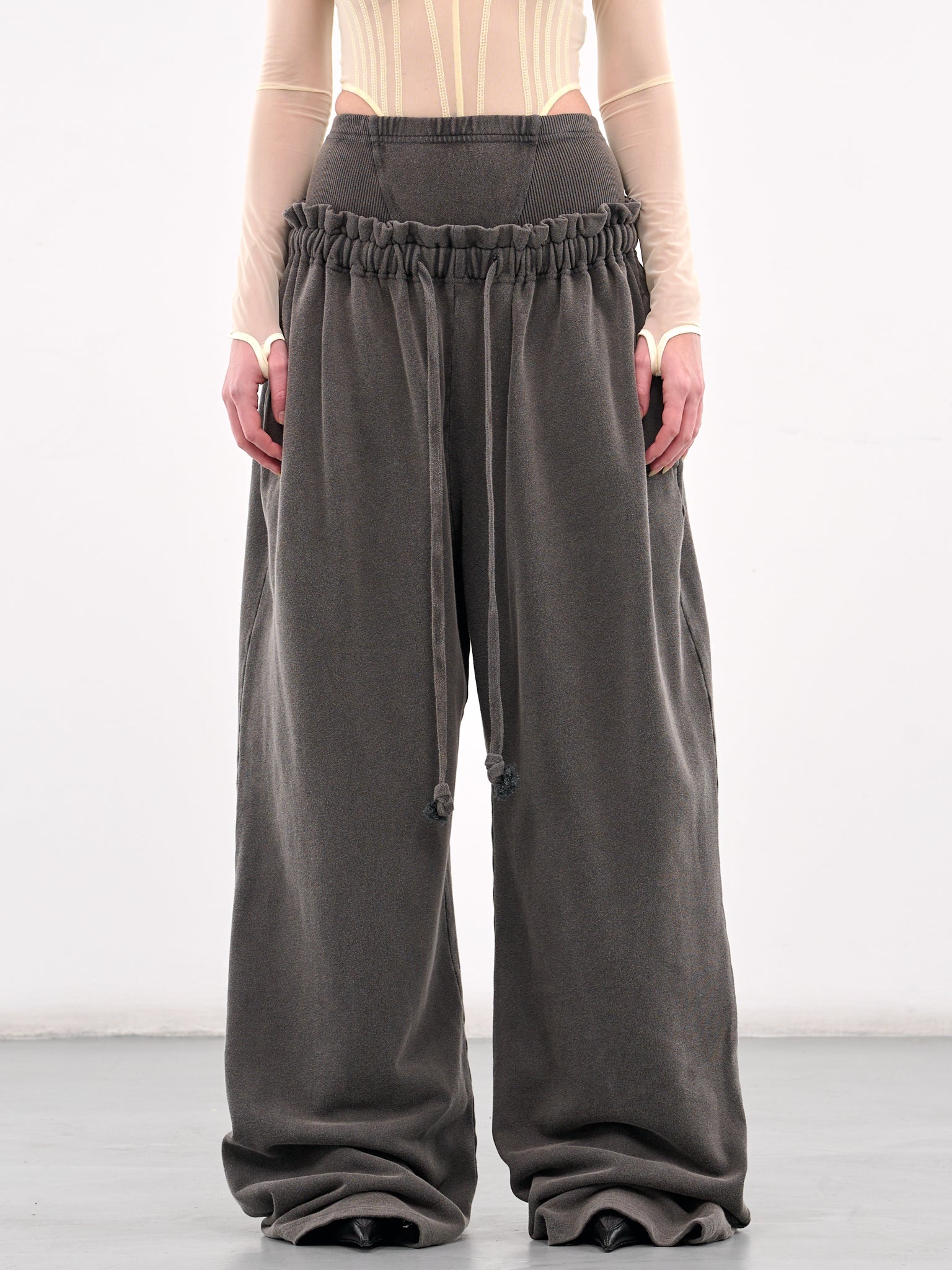 Layered Baggy Sweatpants - 1