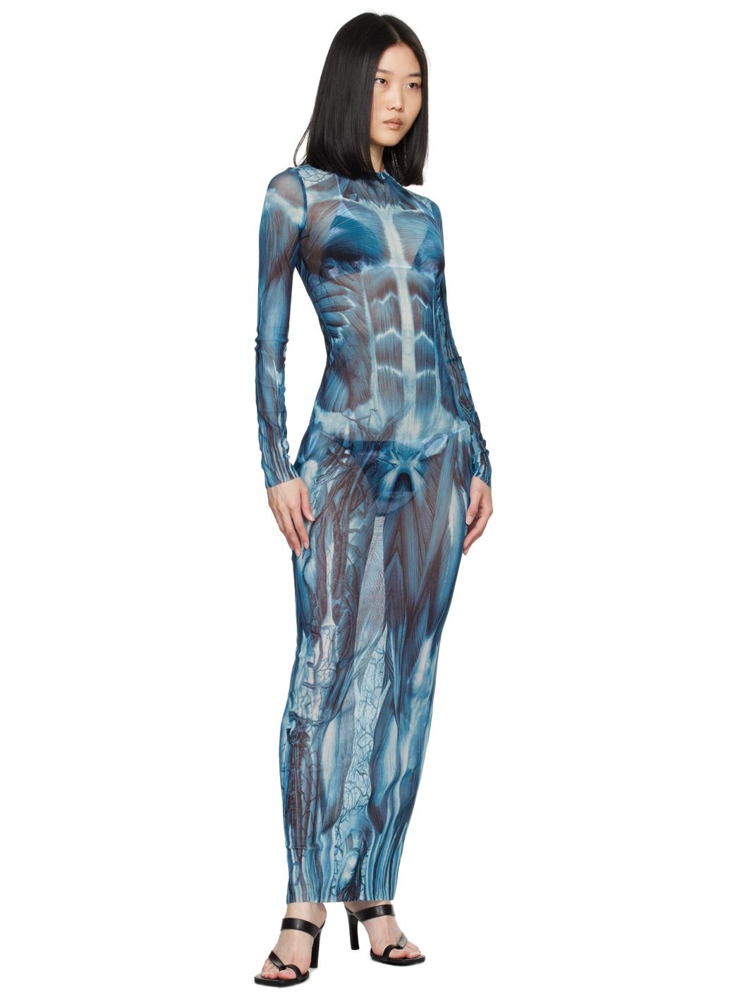 Blue 'The Écorché' Maxi Dress - 4