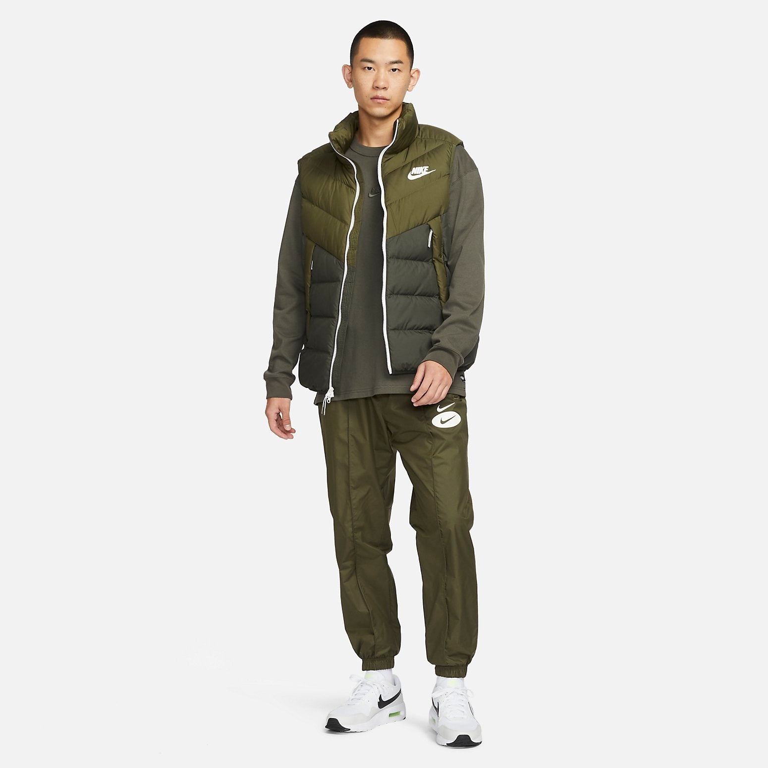 Nike Windproof Warm Stand Collar Down Vest 'Green' DV0757-326 - 3
