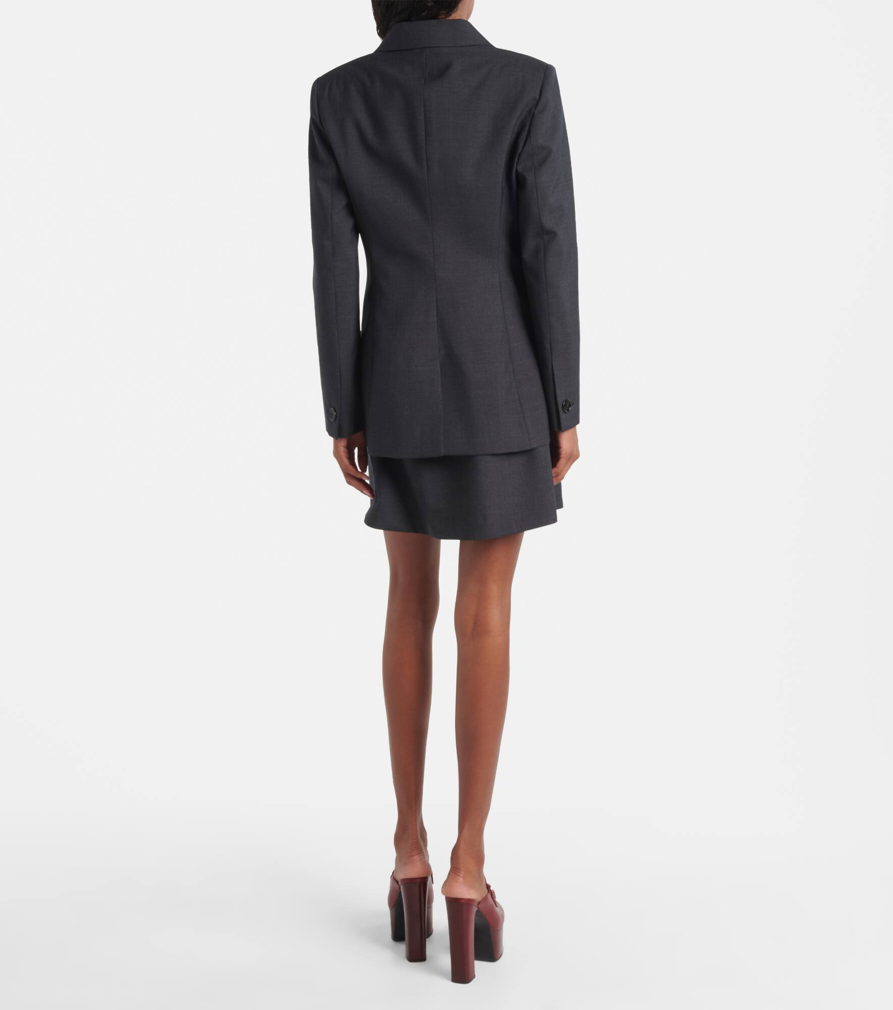 Double-breasted wool blazer - 3