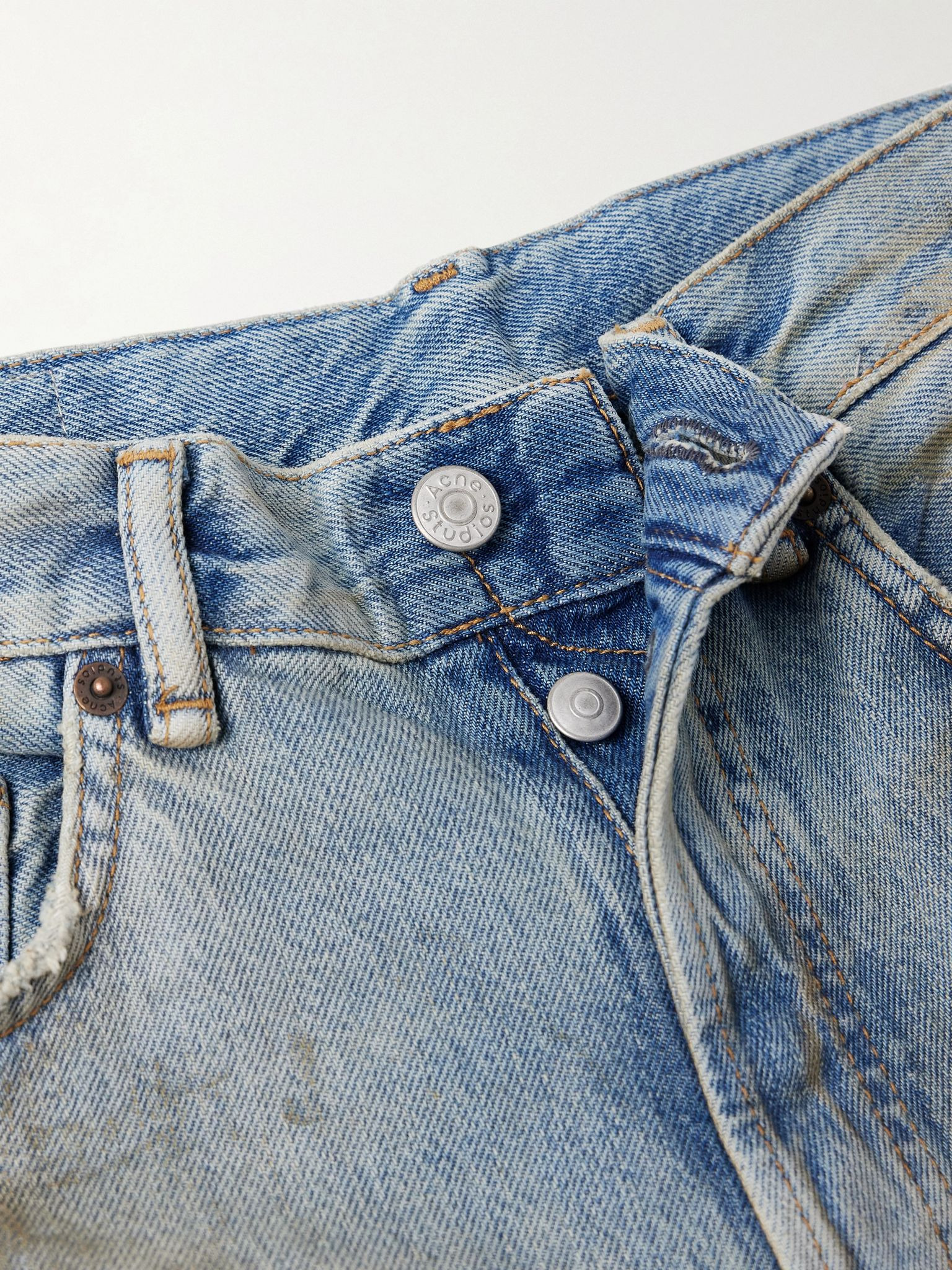 2021 distressed organic jeans Blue - 5