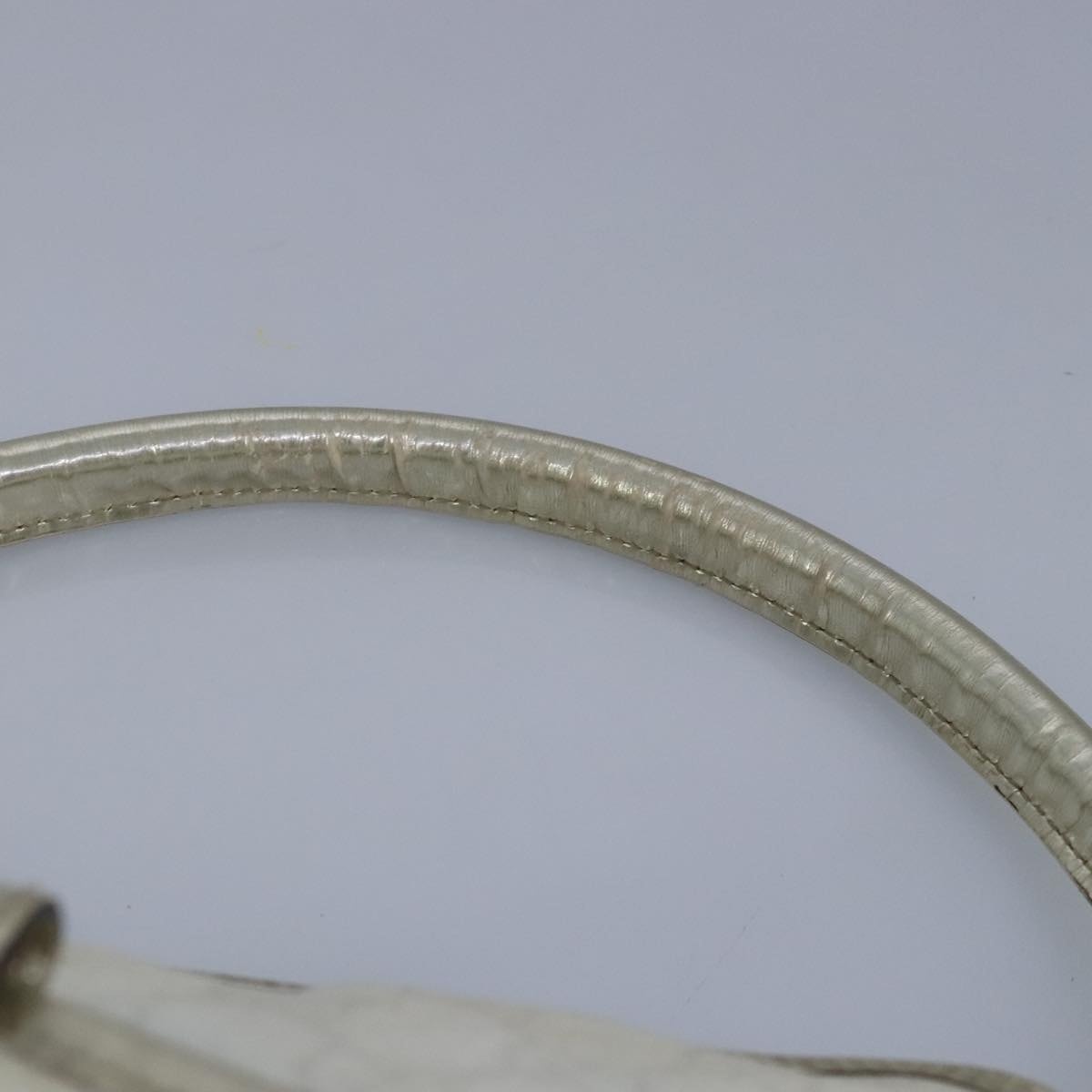GUCCI GG Supreme Hand Bag Pvc Leather White Gold - 8