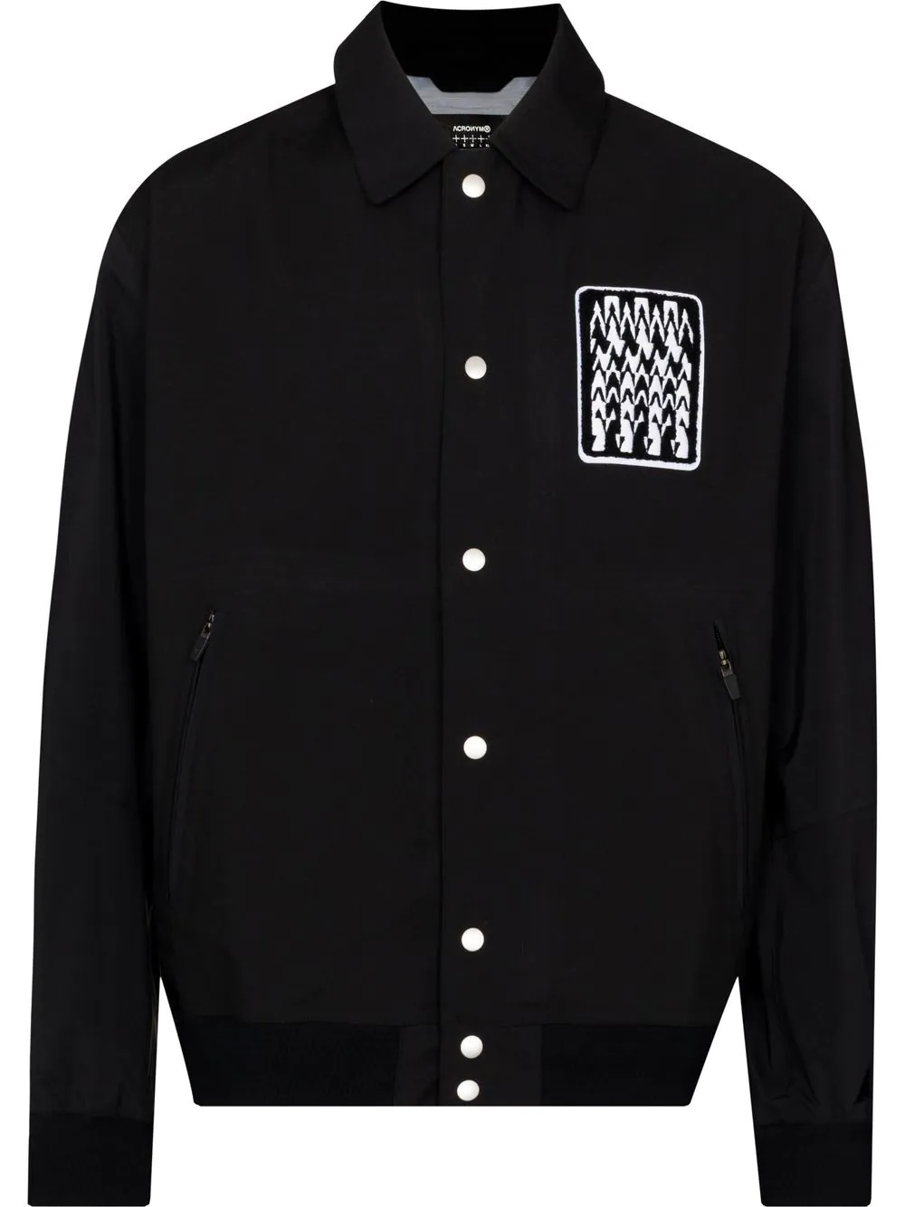 logo-patch shirt jacket - 1