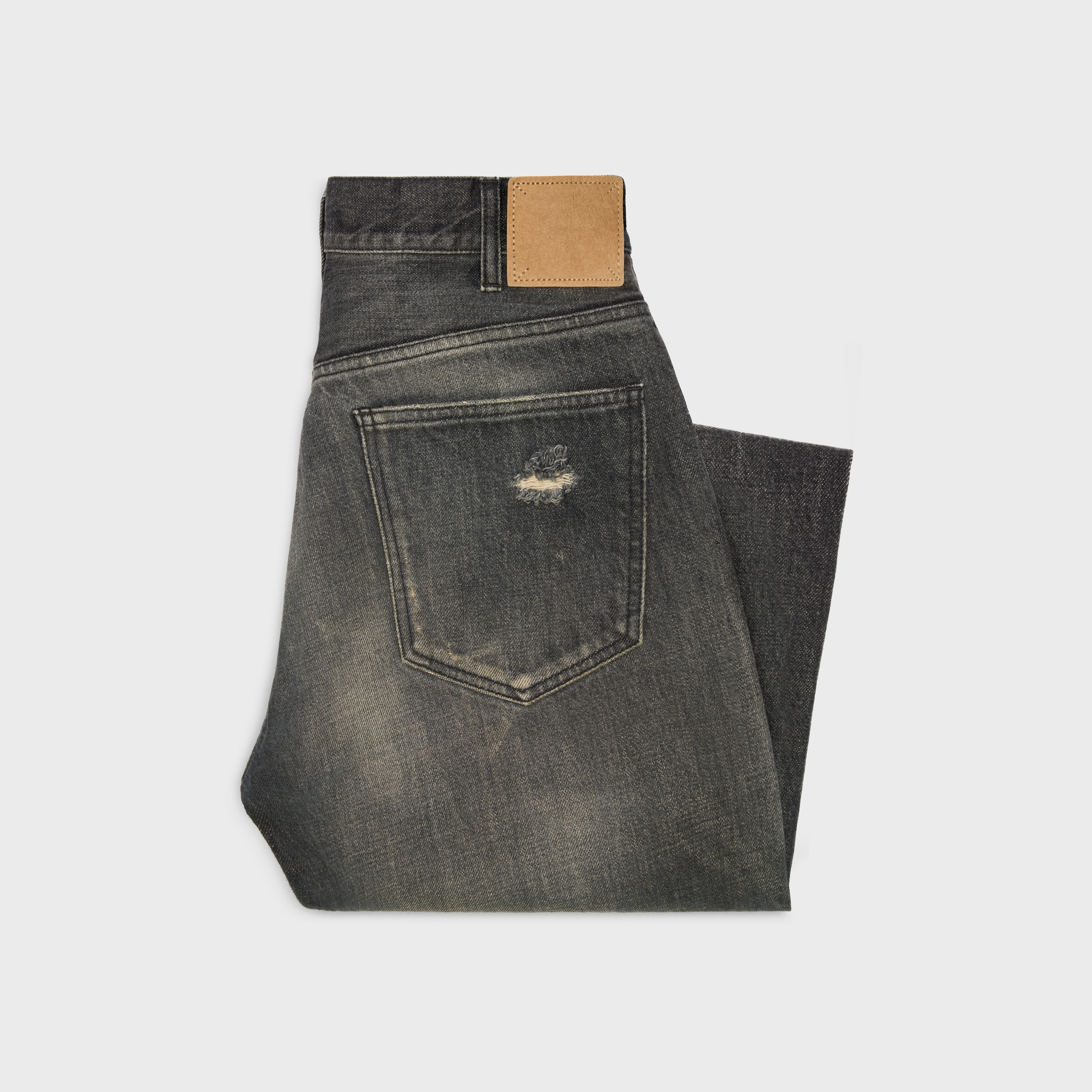 wesley jeans in black destroyed denim - 2