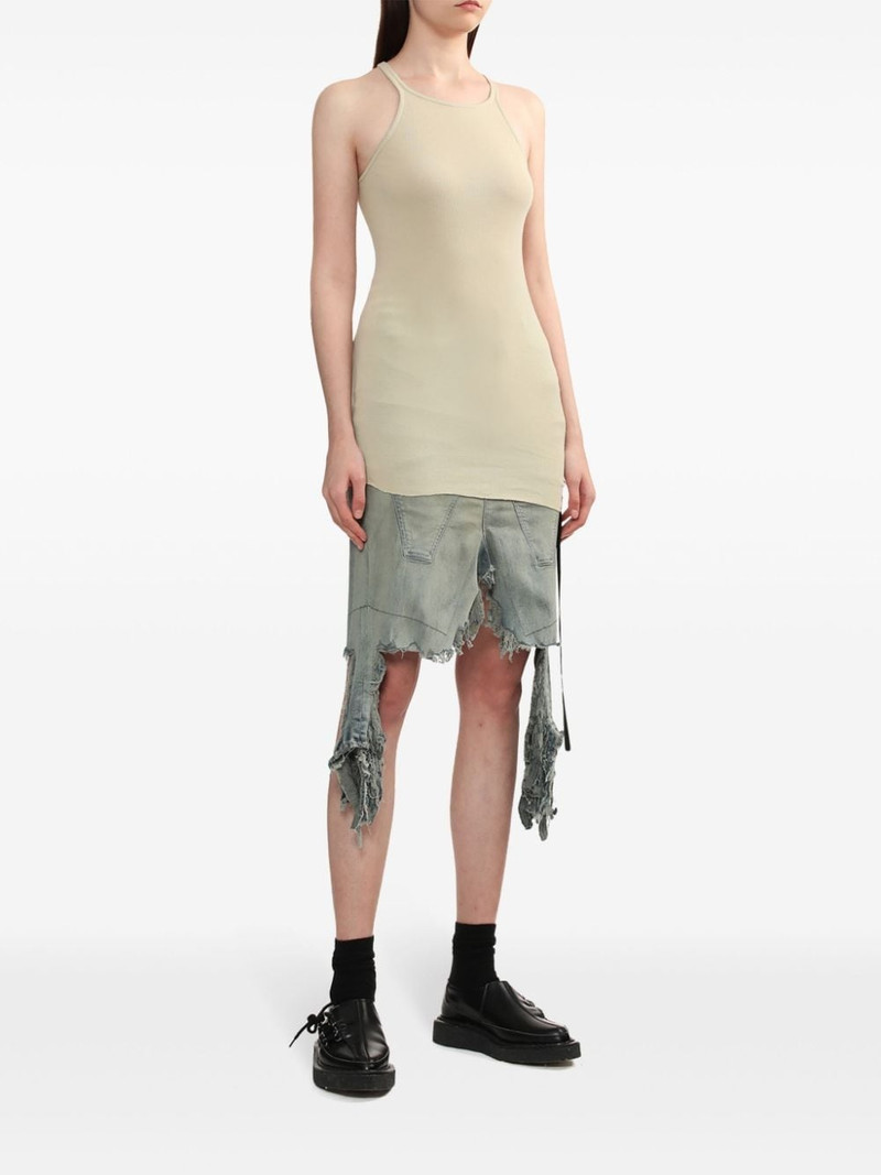 Rick Owens DRKSHDW halterneck cotton tank top outlook