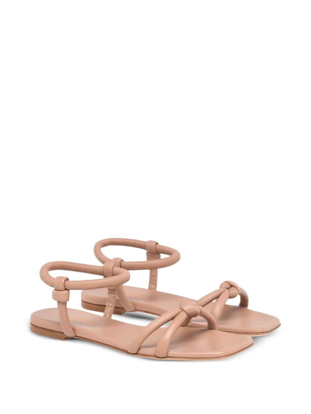 knotted leather sandals - 2