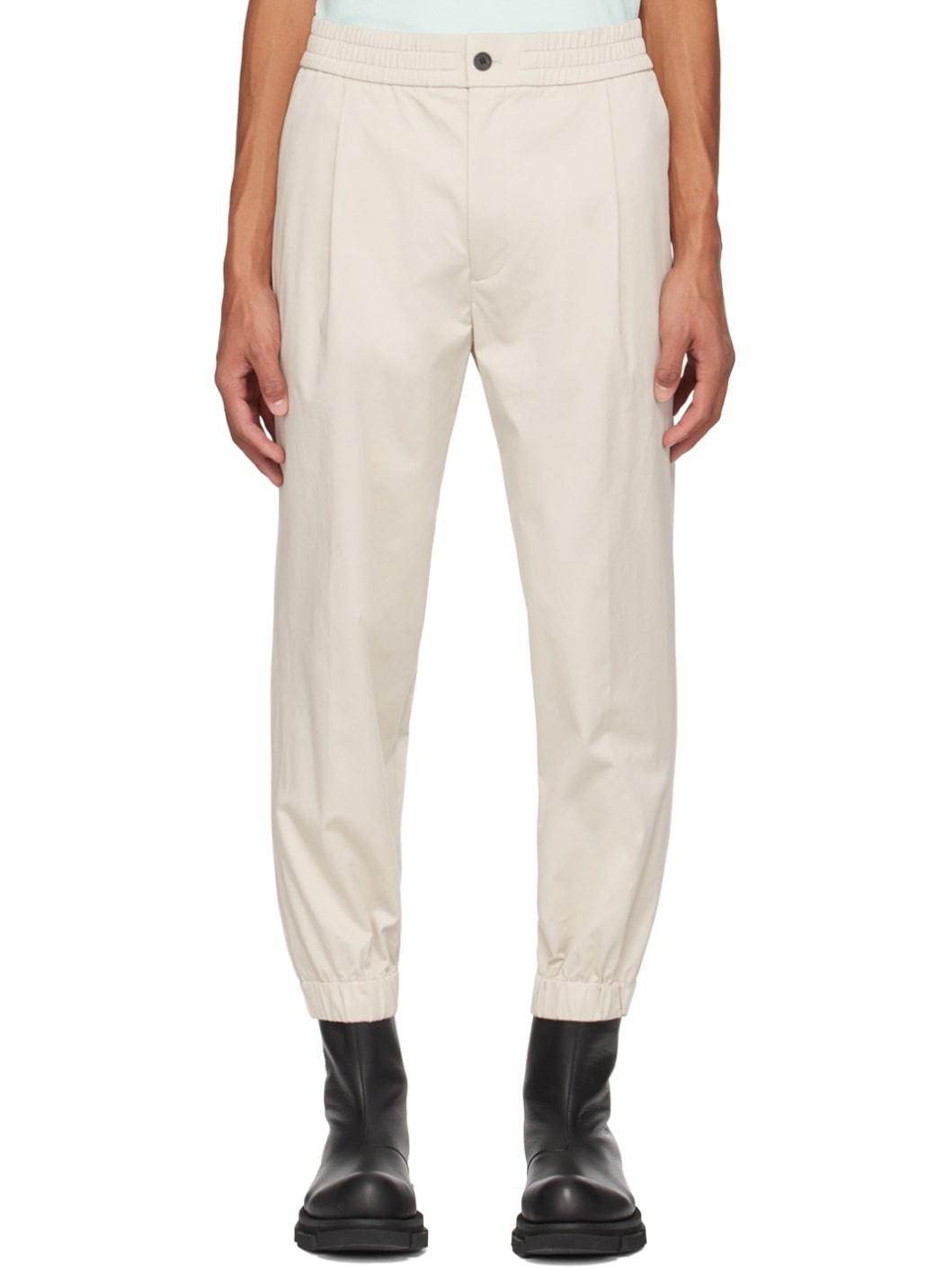 Beige Four-Pocket Trousers - 1