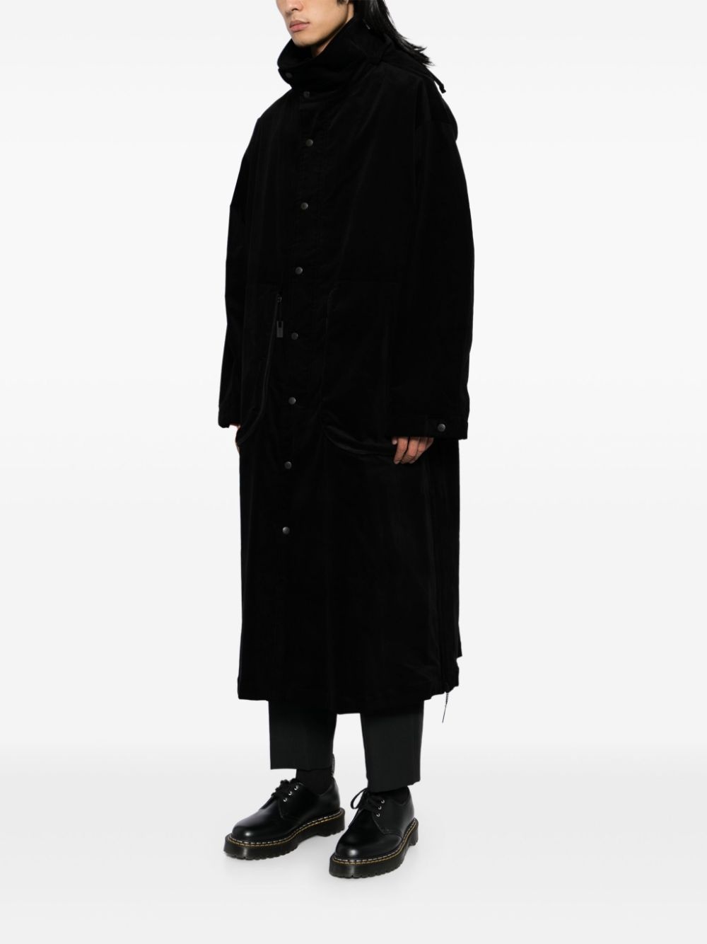 hooded trench coat - 3