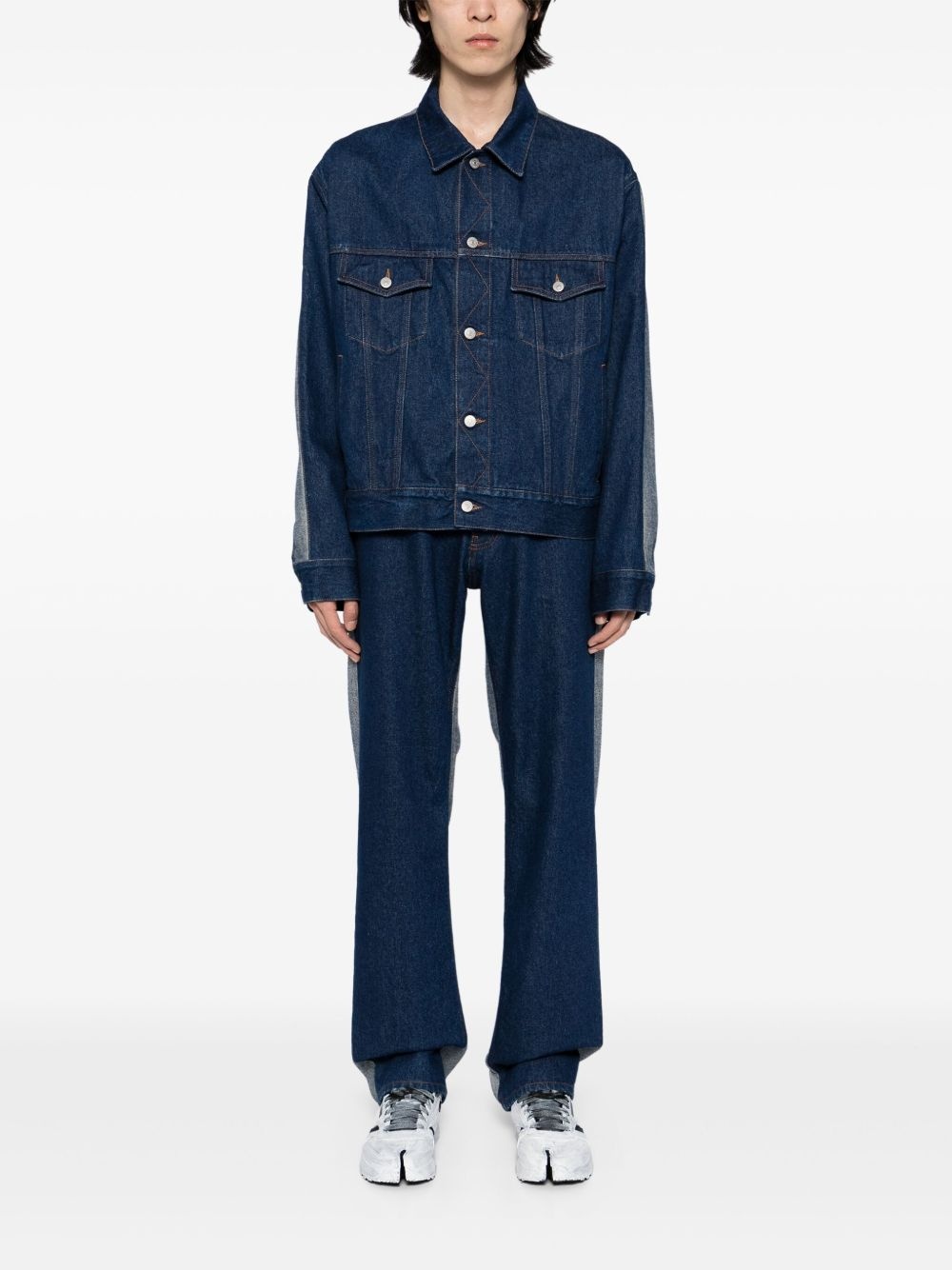 patched straight-leg jeans - 2