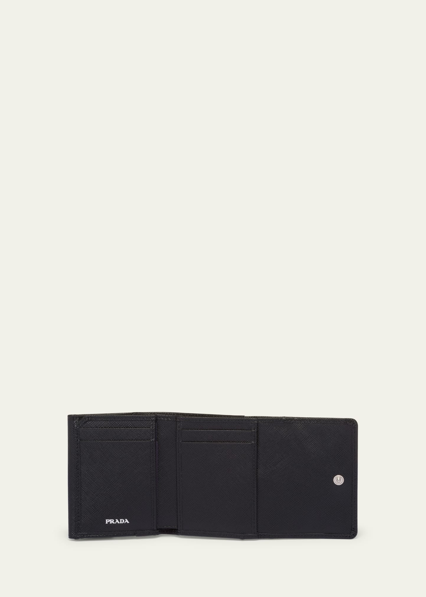 Compact Trifold Saffiano Leather Wallet - 3