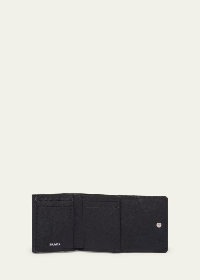Prada Compact Trifold Saffiano Leather Wallet outlook