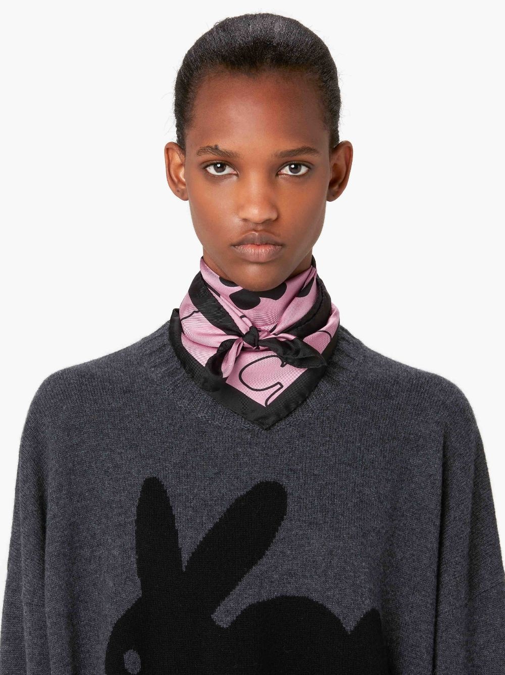 SILK SCARF WITH MOUSE MOTIF - 2
