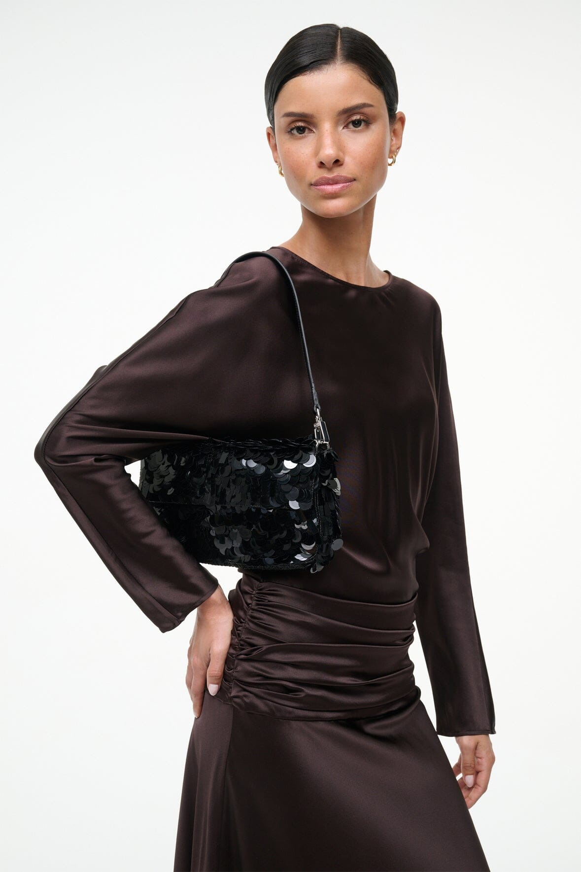 STAUD TIMMY SHOULDER BAG BLACK - 2