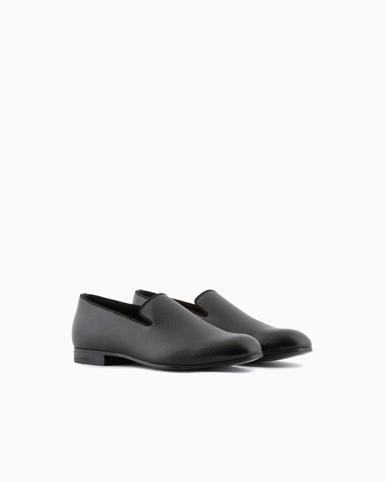 Braided-print patent-leather loafers - 2