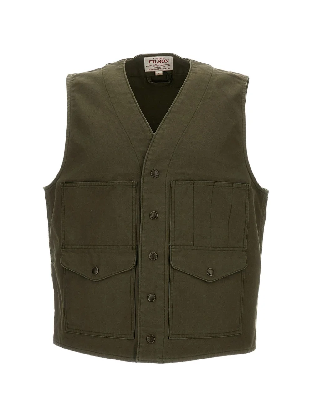 pockets buttoned vest - 1
