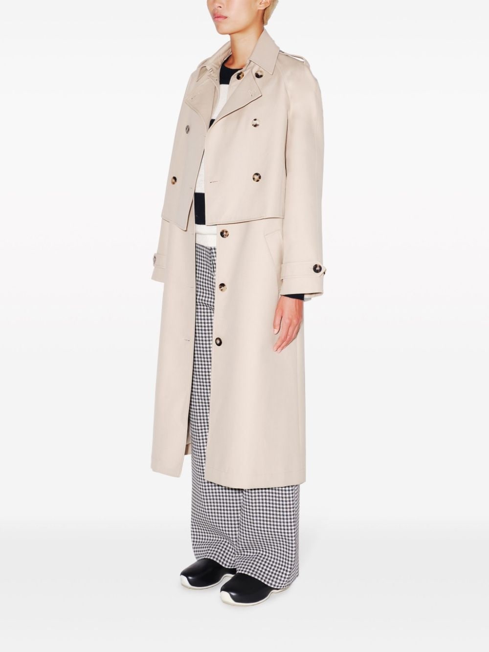 detachable-panel trench coat - 2