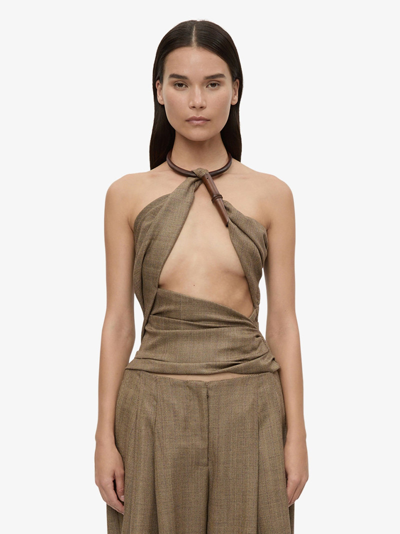 Chime Necklace Herringbone Halter Top 1