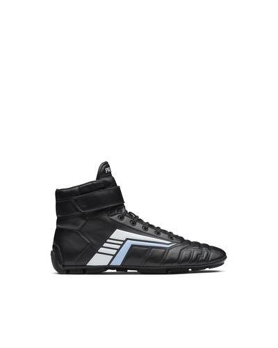 Prada Prada Rev leather high-top sneakers outlook