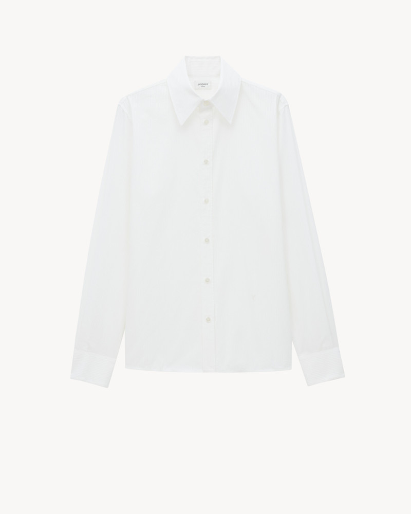 CASSANDRE SHIRT IN SELF-STRIPE COTTON POPLIN 1