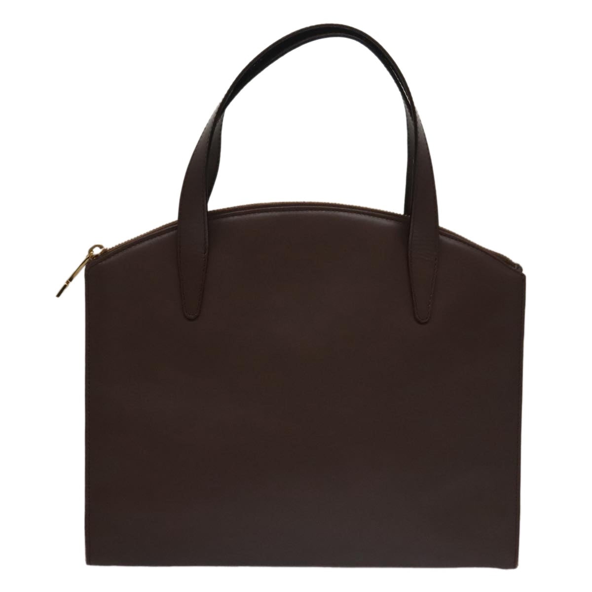 GUCCI Hand Bag Leather Outlet Brown Gold - 2