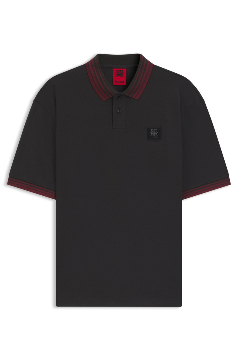 HUGO X RB POLO SHIRT WITH BULL LOGO PATCH 1