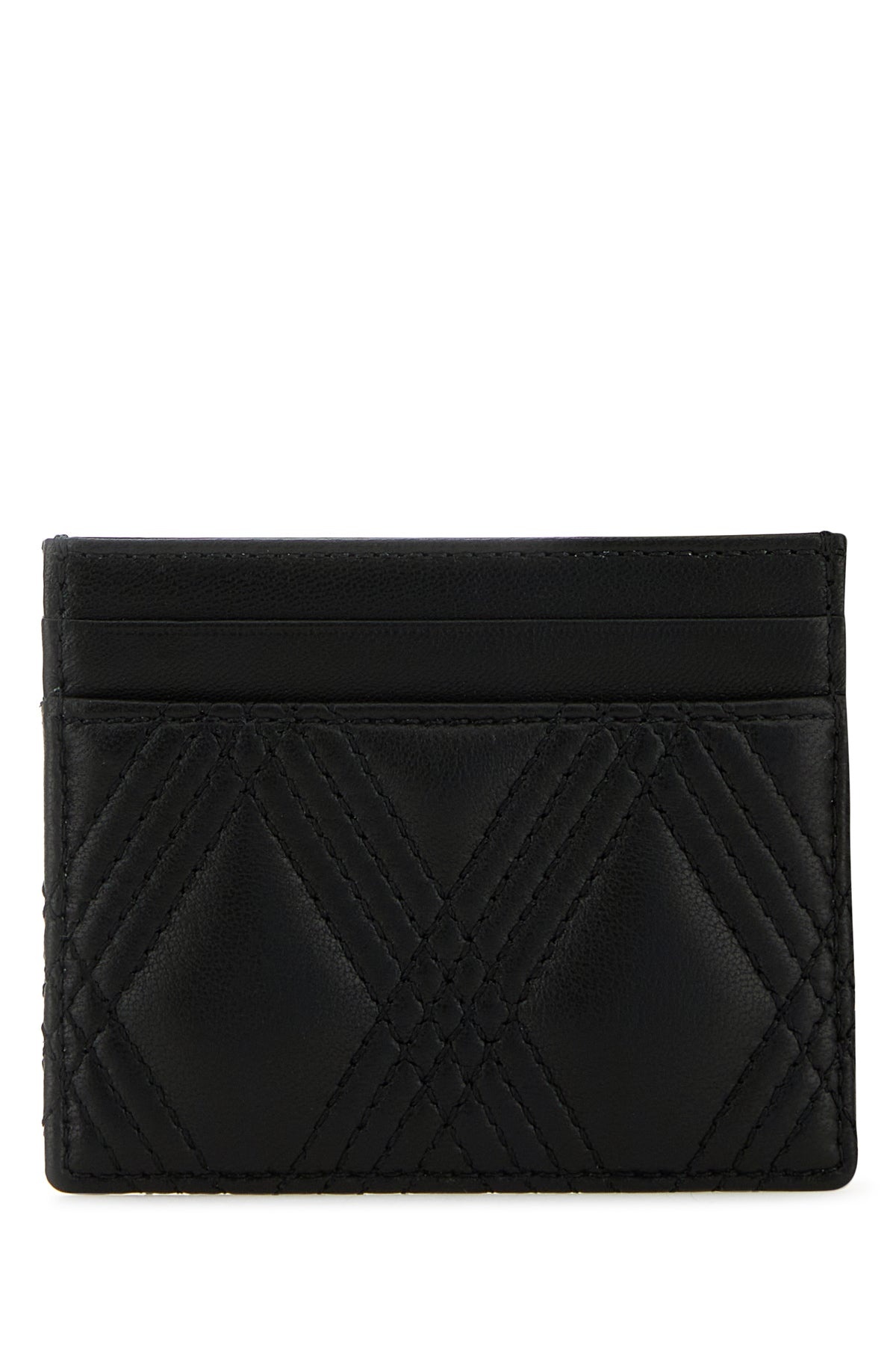 Black nappa leather Quiltie 67 card holder - 3