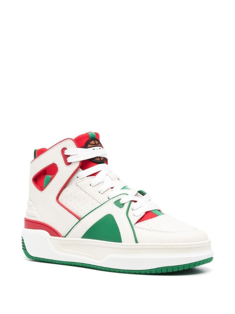 Just Don panelled leather sneakers outlook