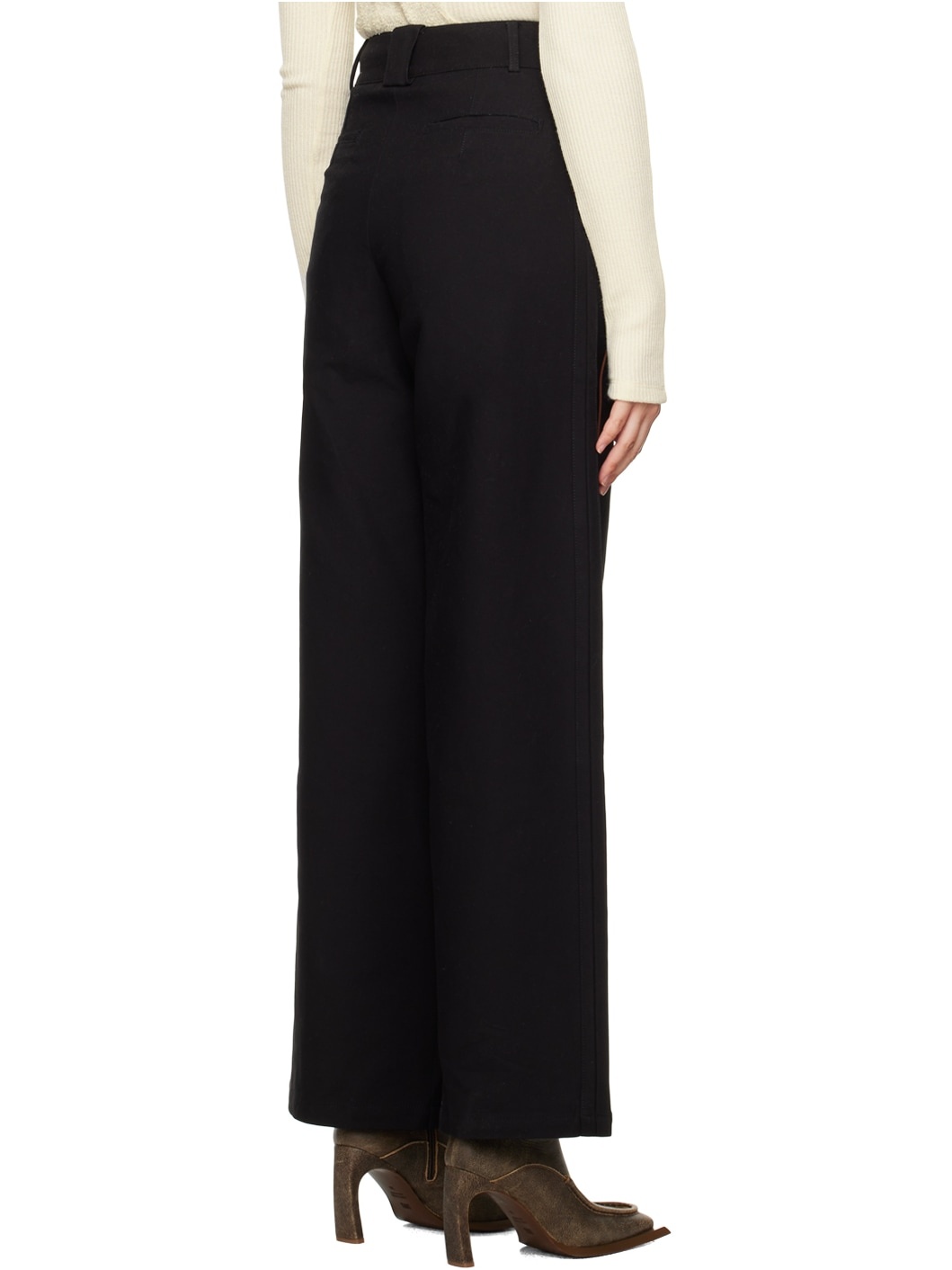 Black Piping Trousers - 3