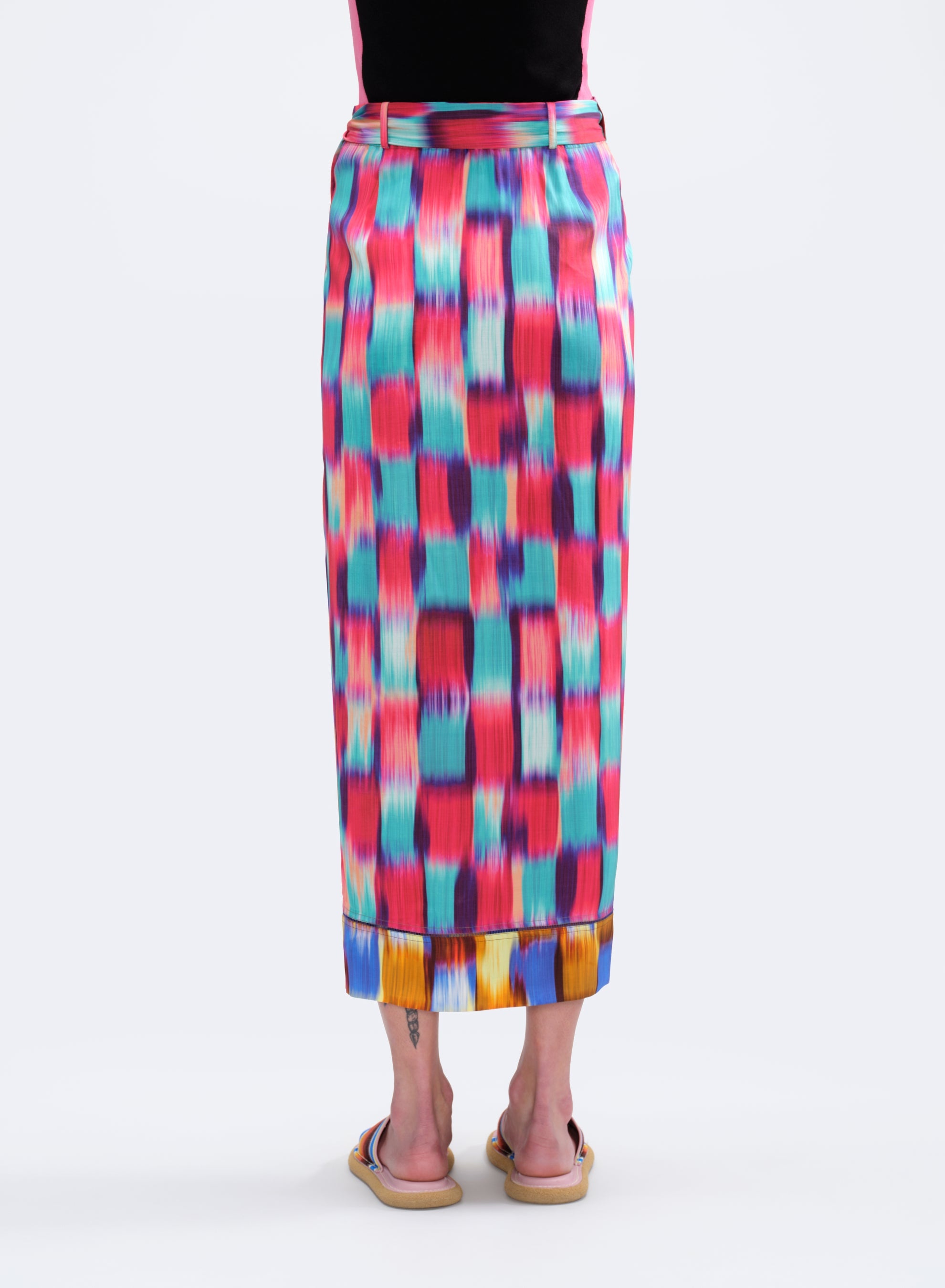 SKIRT WITH LADDERSTITCH - 4