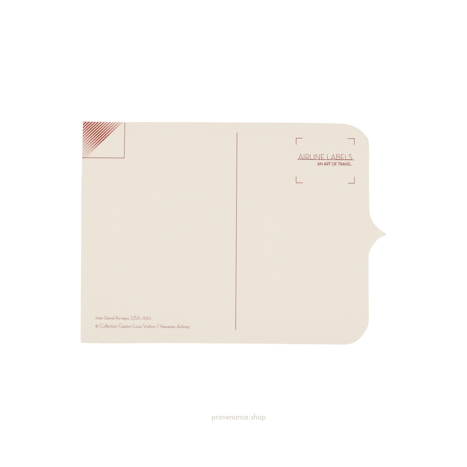 Louis Vuitton Airline Label Postcard Sticker- INTER-ISLAND AIRWAYS - 2