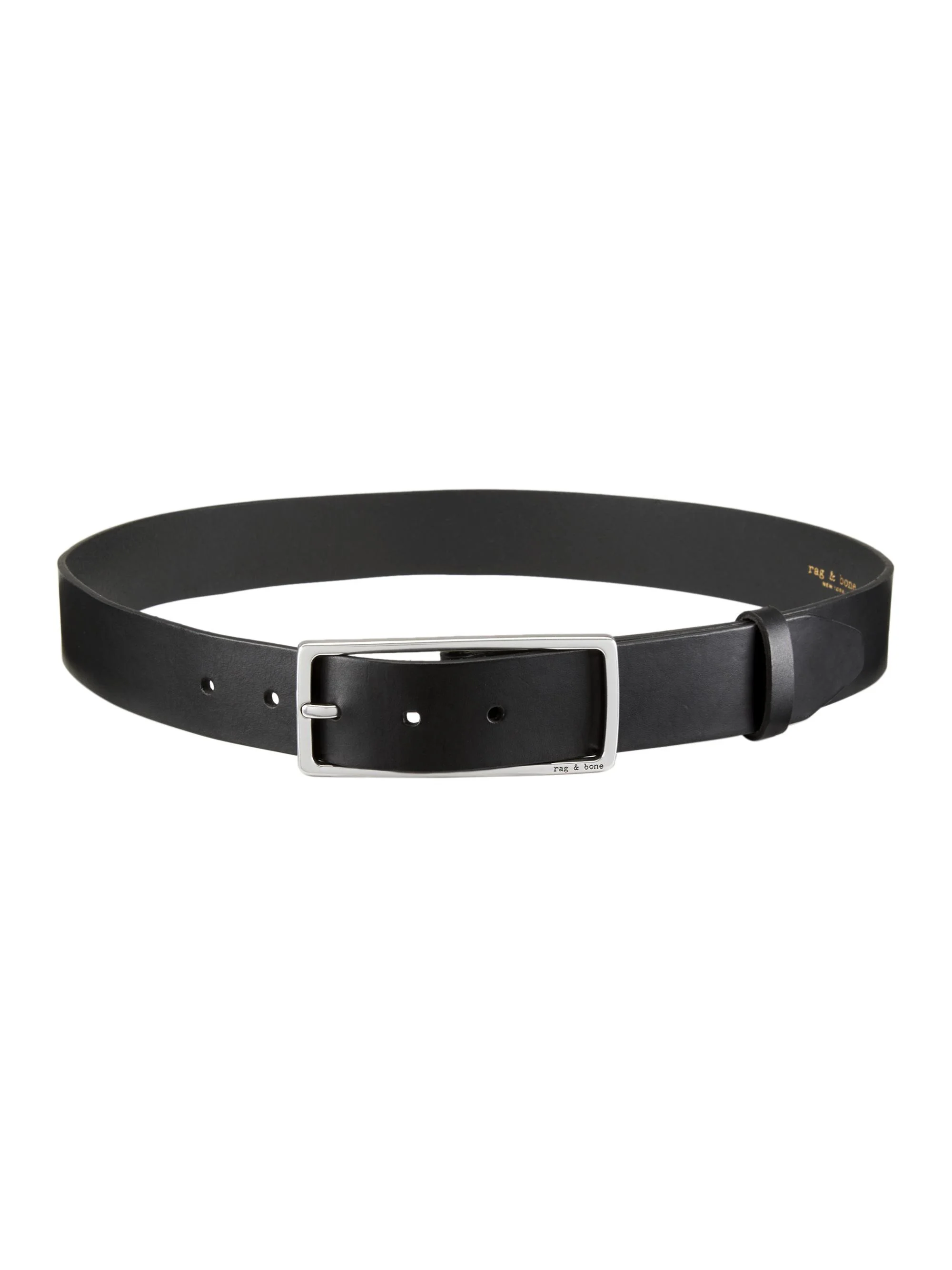 Women's Rebound Leather Belt - Black Silver - 1