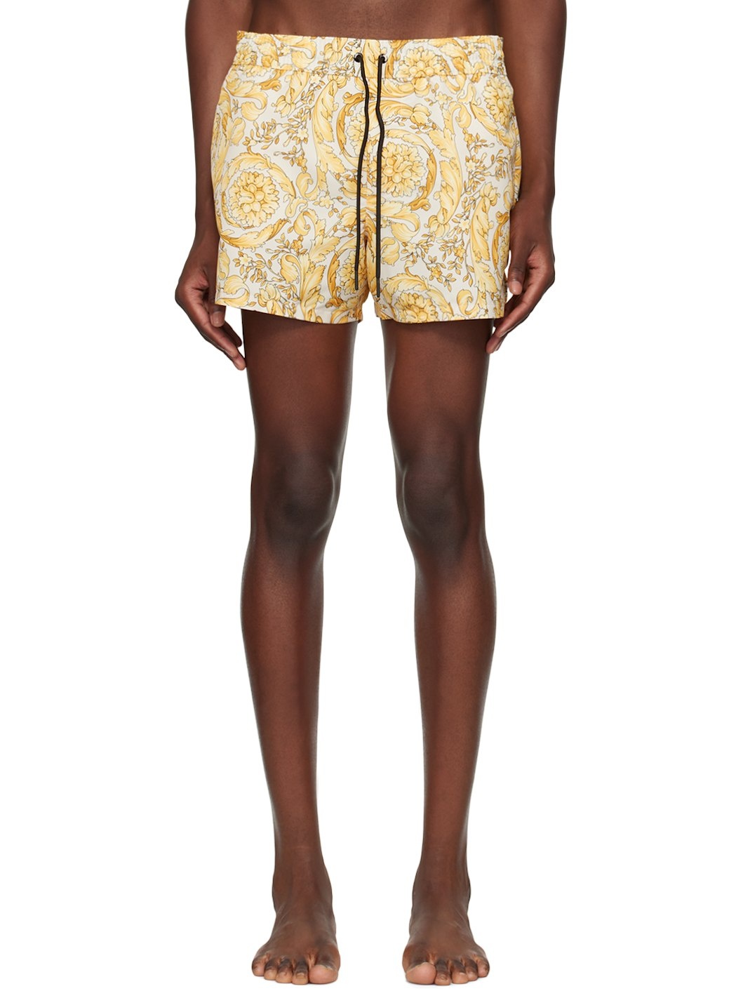 Yellow Barocco Swim Shorts - 1