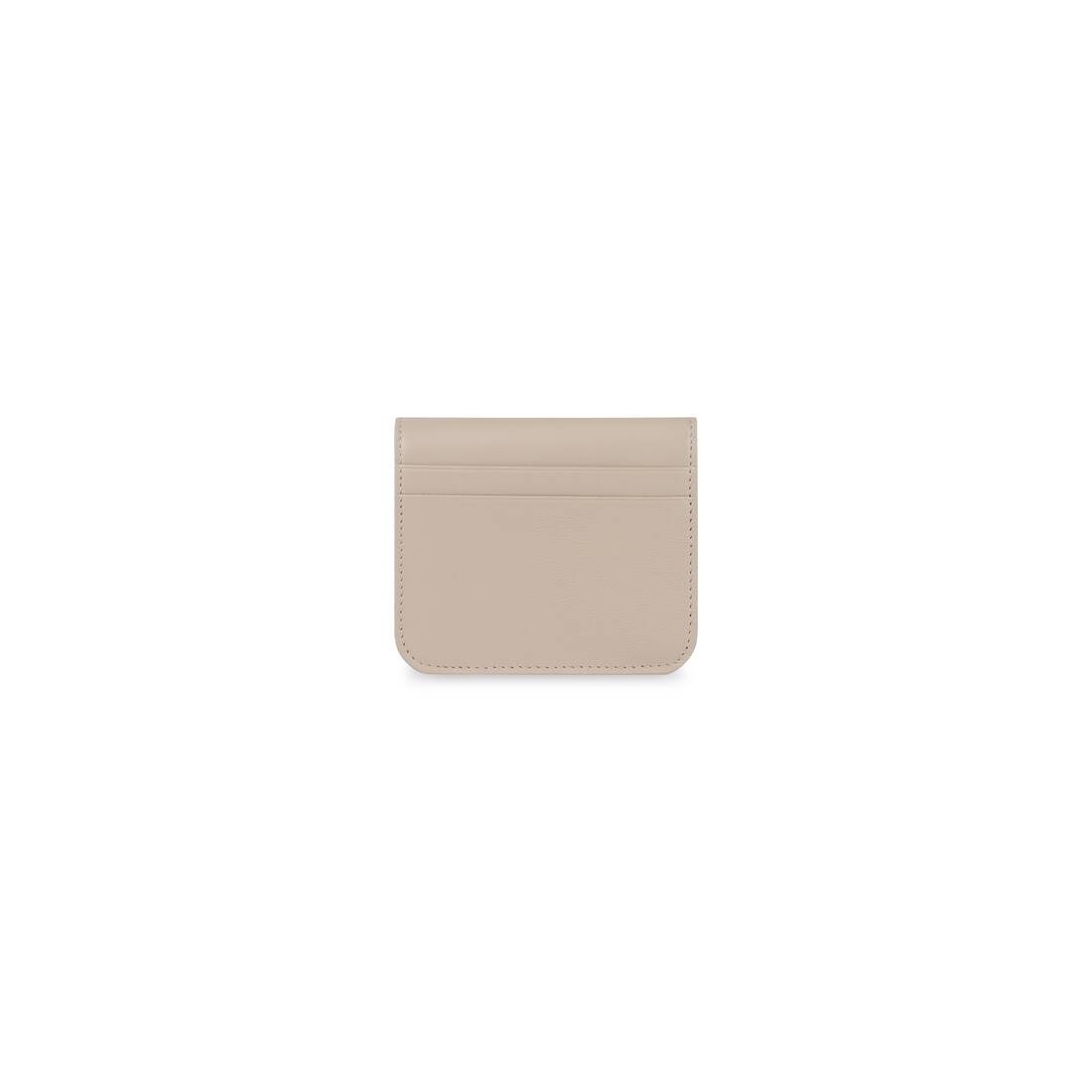 Essential Flap Coin And Card Holder in Beige - 2