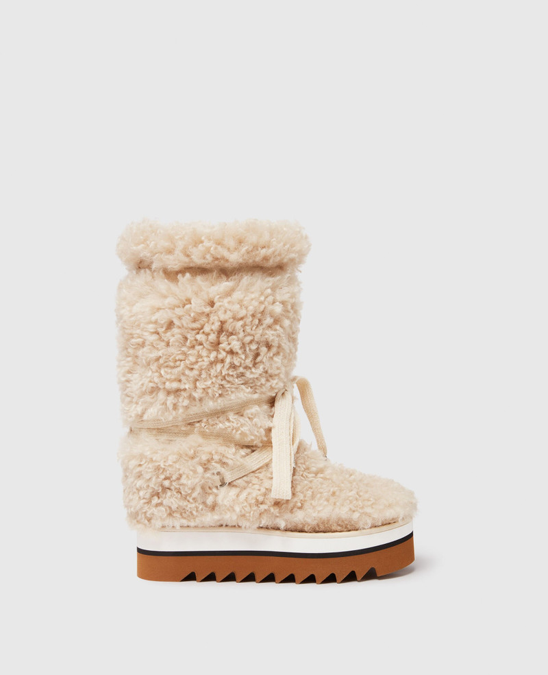Sneak-Elyse Plush Teddy Snow Boots - 1