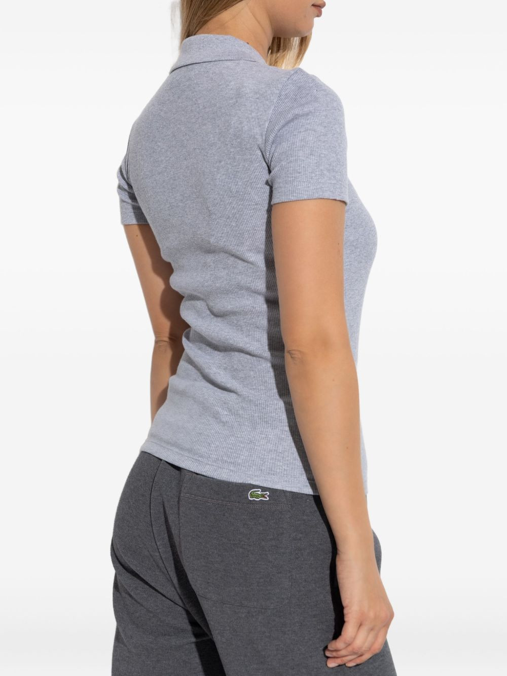 ribbed polo shirt - 4