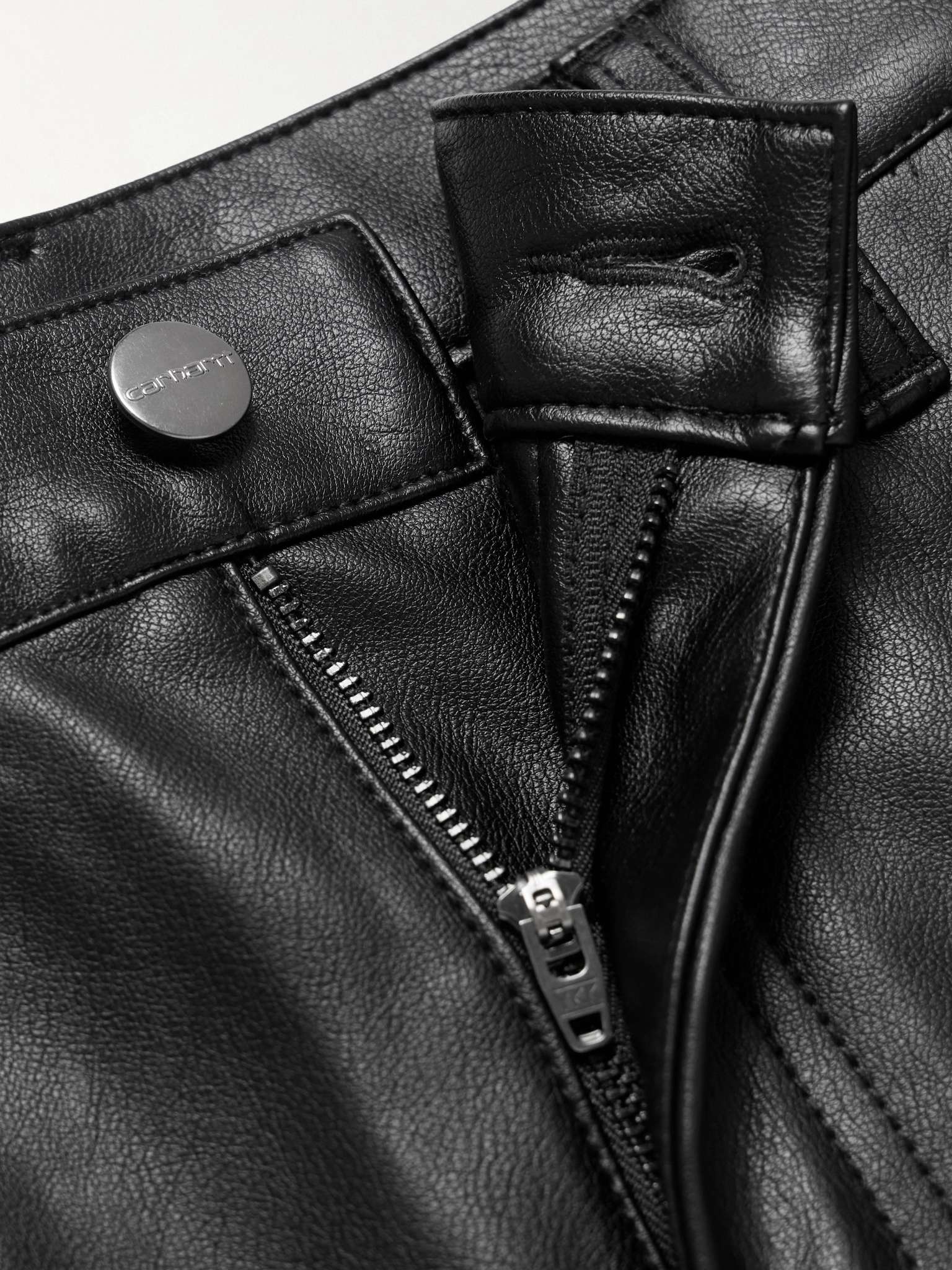 Single-Knee Straight-Leg Full-Grain Trousers - 6