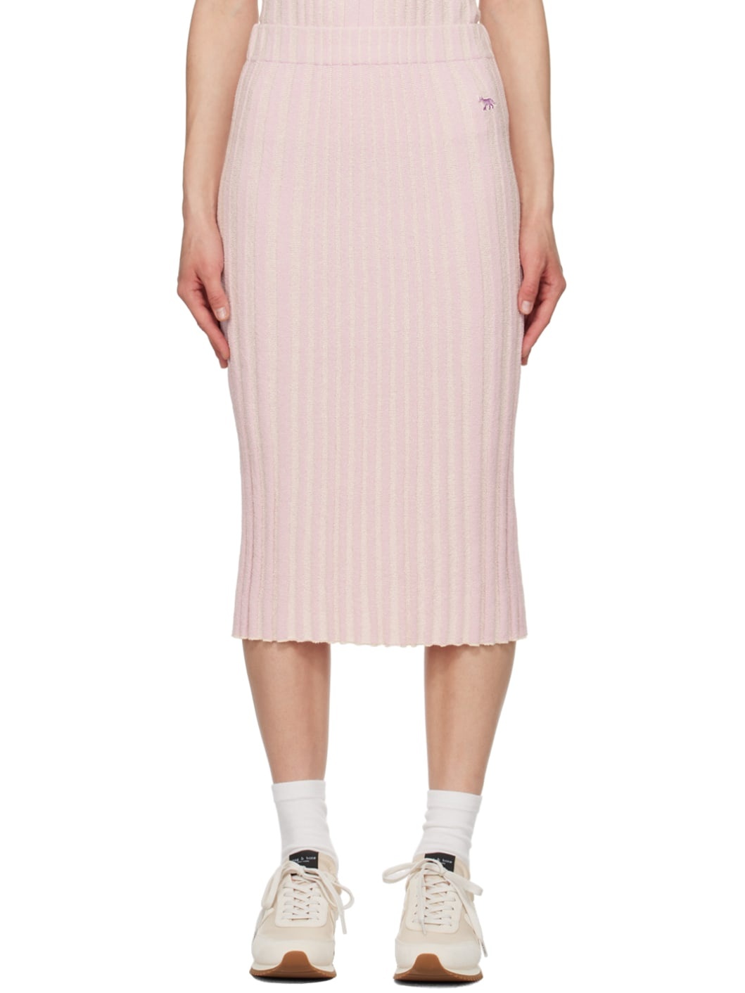 Pink Baby Fox Midi Skirt - 1