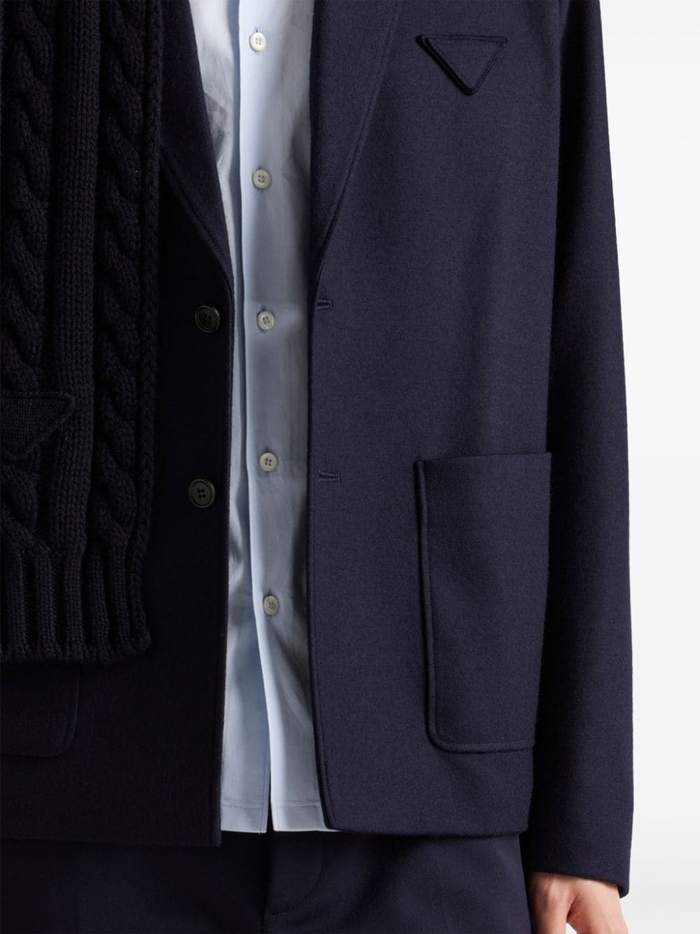 single-breasted wool jacket - 6