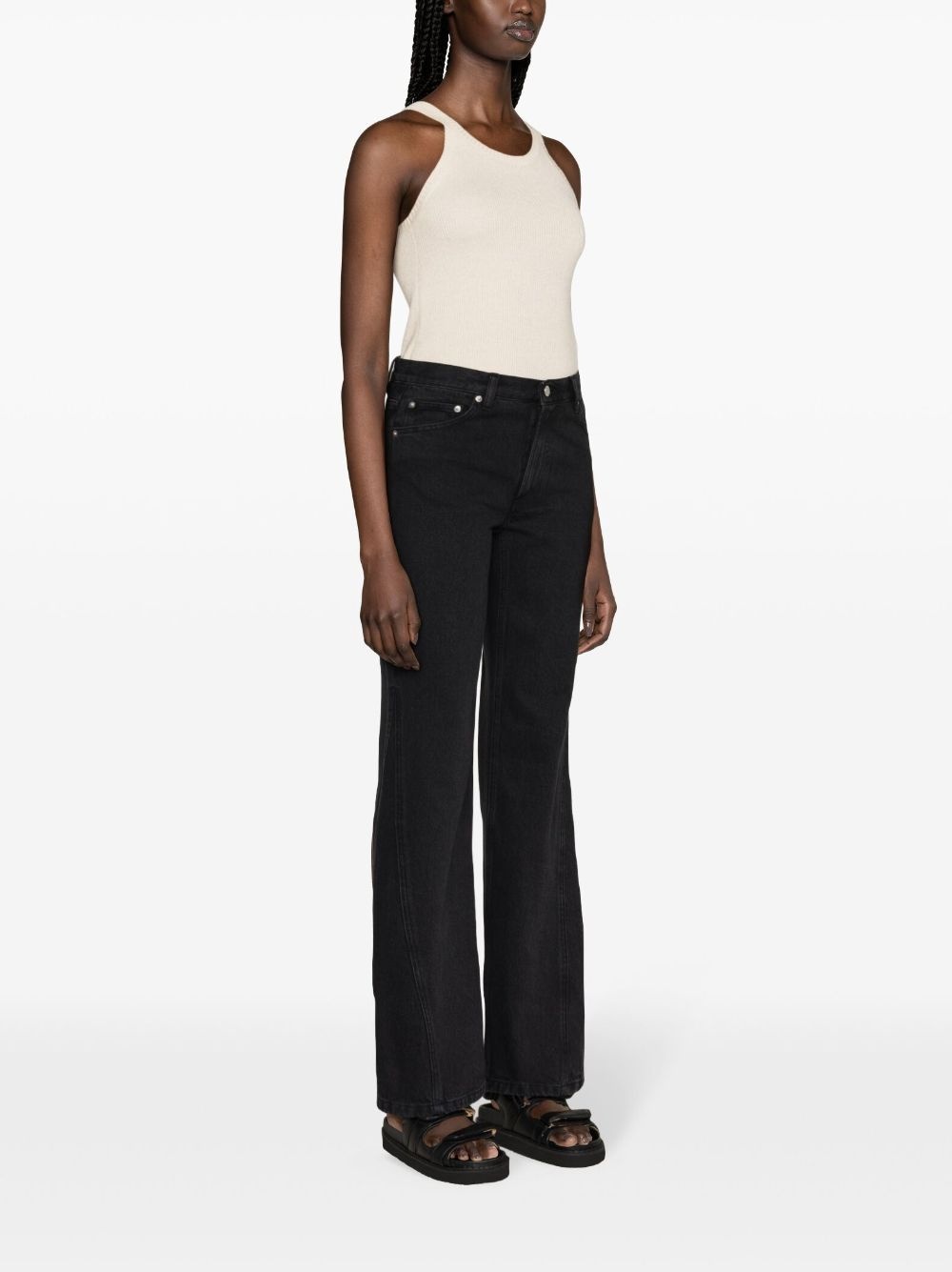 mid-rise straight-leg jeans - 3
