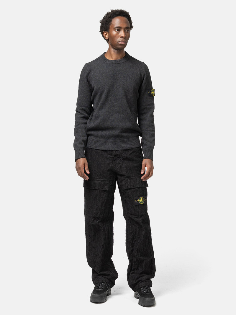 Stone Island Reverse Stitch Lambswool Sweater Melange Charcoal outlook